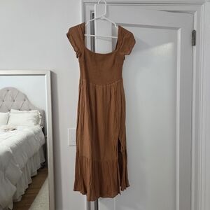 NWOT Abercrombie & Fitch Brown Midi Dress